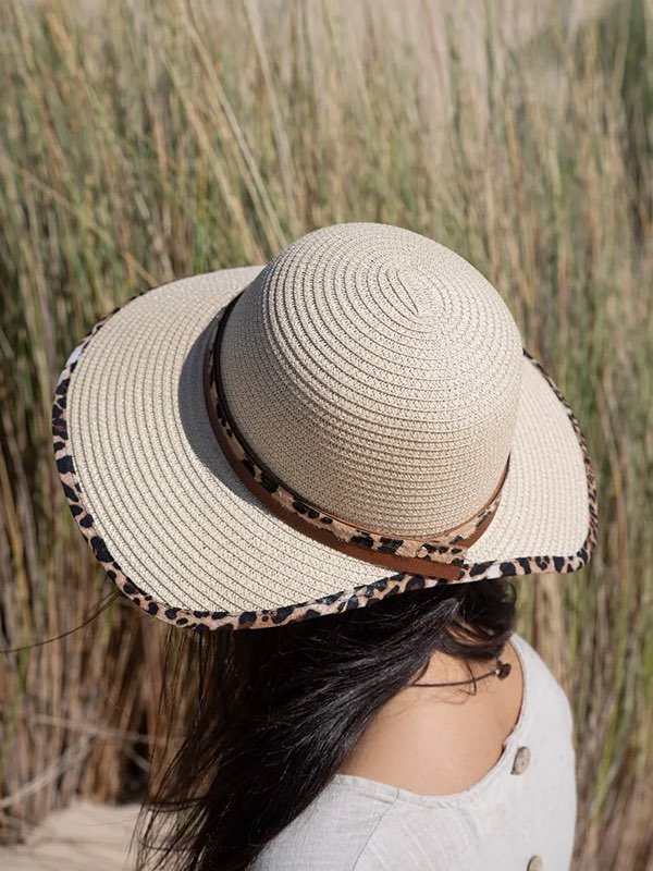 Sombrero con cinta leopardo