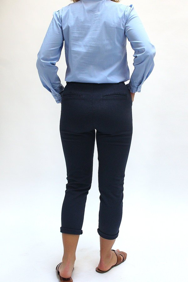 Pantalón de corte slim marino - Imagen 4